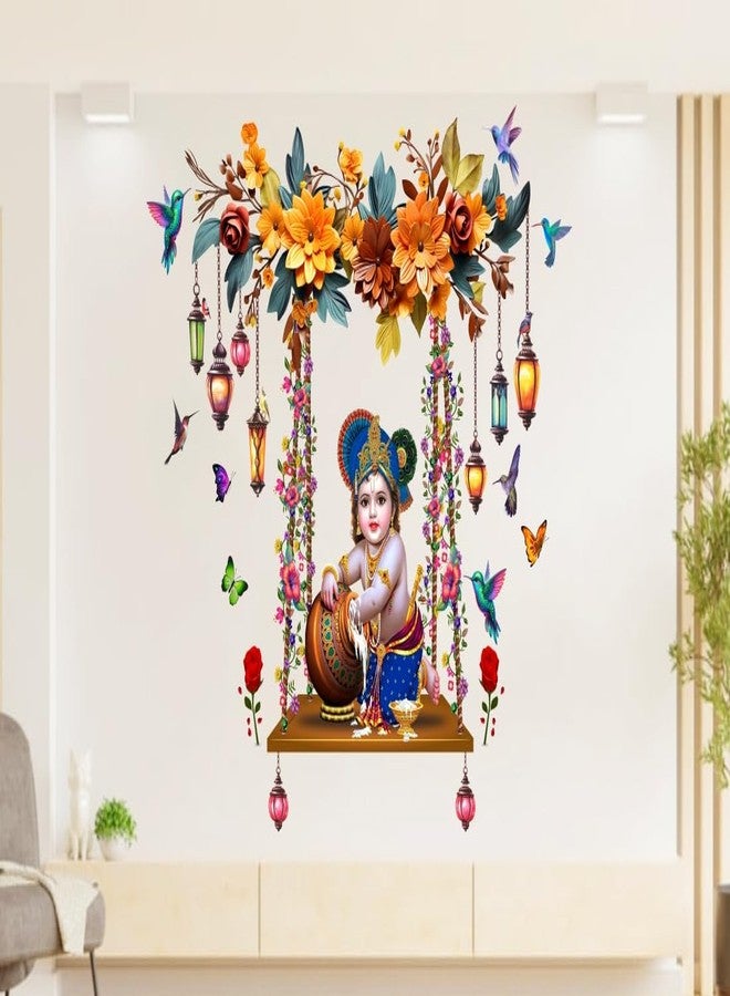 DivineDesigns ملصق حائط من تصميمات ديفاين ديزاينز، بتصميم فراشات وزهور كانها جي - Image 1
